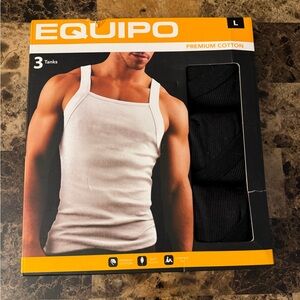 New Men’s Equipo 3pk Tank Top. Size: Large